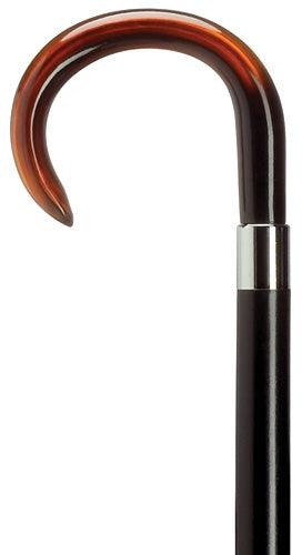 Men's Crook Walking Cane with Flat Nose, Shell 36" - Canes Galore