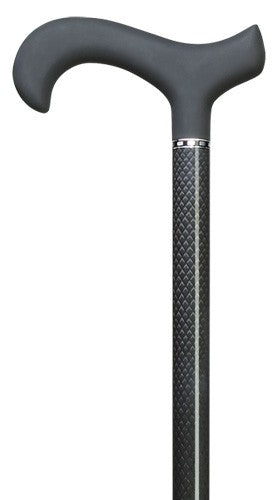 NEW! Carbon Fiber Adjustable Walking Cane with Soft Grip Handle