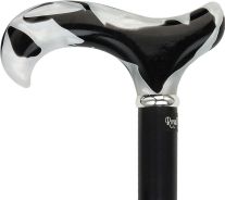 Black Onyx Acrylic Derby Walking Cane | Hardwood shaft | 37" - Canes Galore