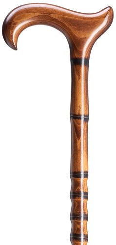 Derby Walking Cane for Men - Extra Wide Ergonomic Handle, Hardwood Jambis 42