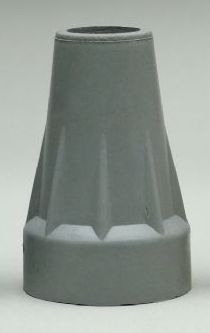 Replacement Crutch Tips - Large Crutch Tips, Pair, Grey (3/4-7/8