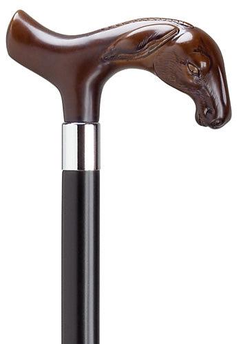DEMOCRAT DONKEY Mule Derby Walking Cane on black shaft 36