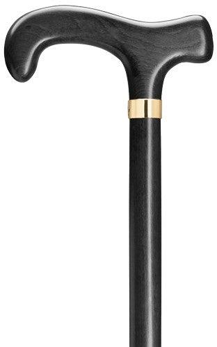 HERCULES Extra Wide Derby Handle Walking Cane Black Hardwood up to 500 lbs | 44