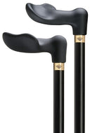 Soft Touch Black Palm Grip, black wood shaft LEFT 36
