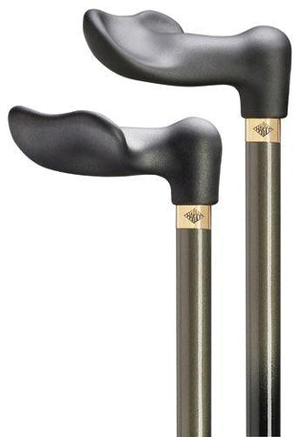 Soft Touch Silver Grey Palm Grip Walking Cane RIGHT 36