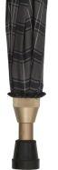 Plaid Umbrella Derby Adj Walking Cane w/ Auto Spring 34-36" - Canes Galore