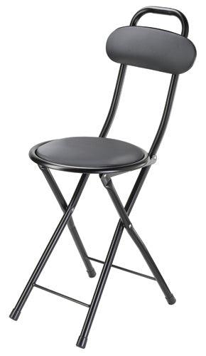 Padded Folding Stadium Seat Walking Cane, Black, to 250 lbs. - Canes Galore