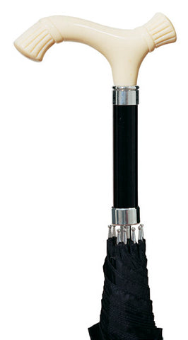 CHURCHILL molded faux Ivory derby handle, Black Umbrella 36