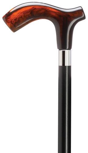 Men's Extra Thick Derby Walking Cane, Shell 36" - Canes Galore