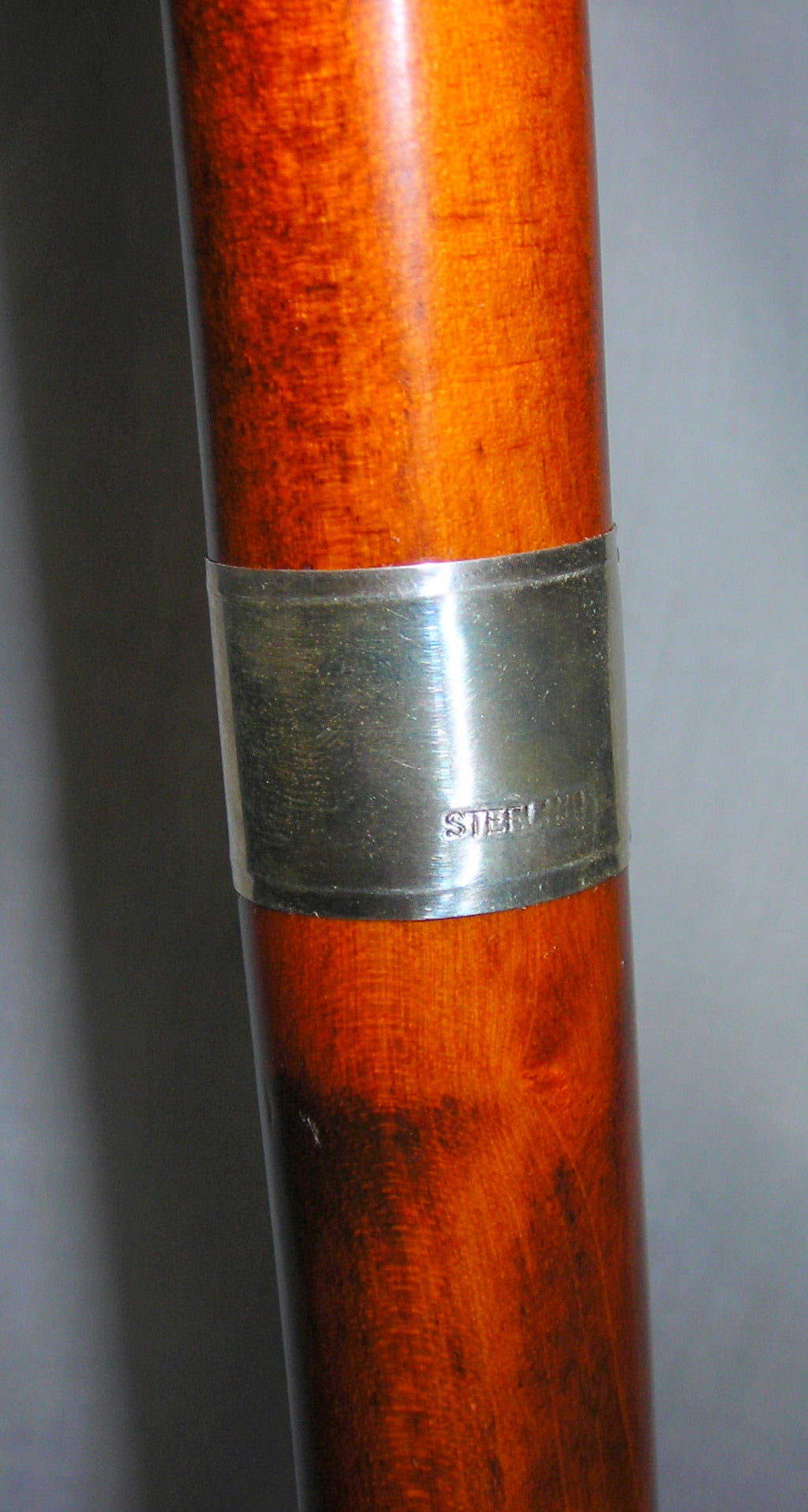 ADD SILVER PLATE BAND to Crook Canes ending in "H" - Canes Galore