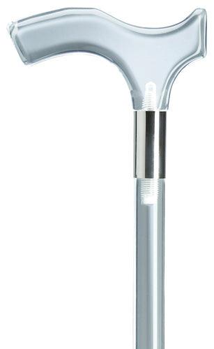 Clear Lucite Derby Walking Cane, ladies, 36