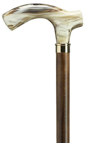 Alpacca Silver Fritz Handle Men's Walking Cane - Exquisite Canes