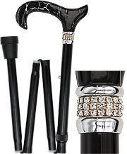 BLACK PEARLZ Derby Folding Walking Cane - Canes Galore