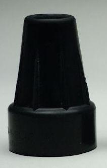 Large Crutch Tips, Pair, Black (3/4-7/8