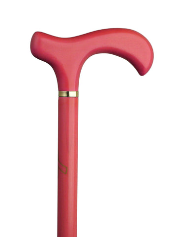 FIGHT BREAST CANCER - PINK Walking Stick for Ladies Melbourne Wood Derby  - 36.5