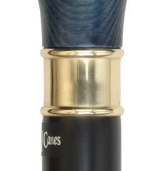 Blue Jeans Denim Wood Derby Walking Cane | Supports to 500 lbs, 42.5" - Canes Galore
