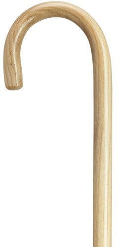 OPEN BOX SALE! Natural Ash Wood Crook Hospital Cane 33" - Canes Galore