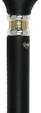 Black Leather Wrapped Derby, 37.5" - Canes Galore