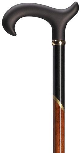 Soft Touch Brown Tease Derby Ladies, cherry/gold striped 36" - Canes Galore