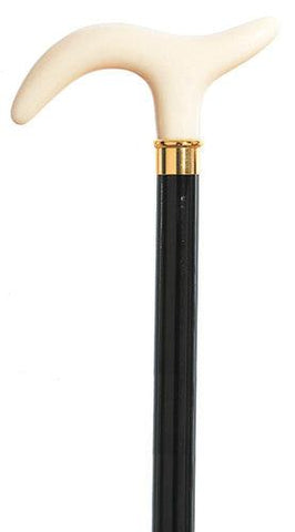 McARTHUR molded faux Ivory derby handle walking stick 36