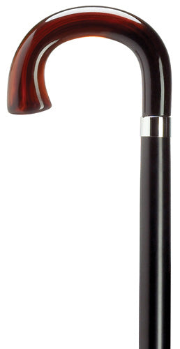 Shell Crook with Square Nose, black wood shaft 36