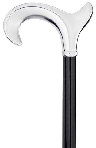 Derby Extra Wide Ergonomic Handle Walking Cane, Silver Chrome Men's 36