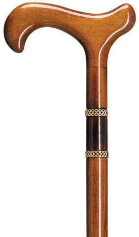 Celtic Brass Band Cherry Derby Walking Cane, unisex 36