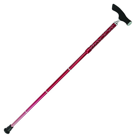 Swarovski Accent Walking Cane for Travel | Folding | Adjustable | Black, Red, or Purple