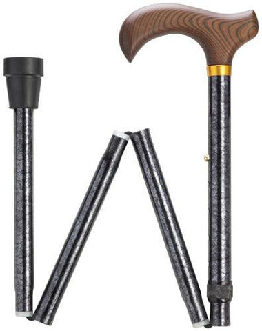 Colored Granite Travel Folding Adjustable Walking Cane 33-37