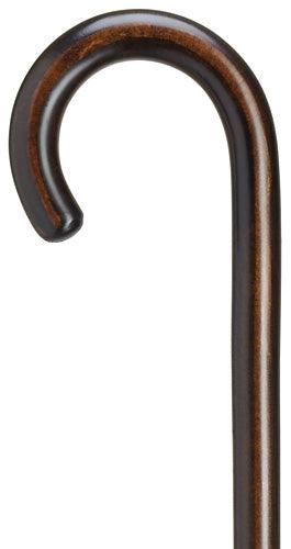 Ebony-finish Maple Wood Tourist Crook 37" - Canes Galore