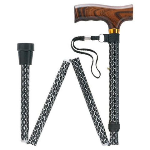 Cool Blue Pediatric Offset Cane, adj 25.5-30.5