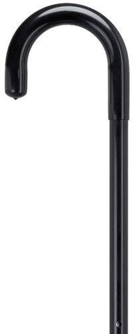 Black TALL Men's Aluminum Crook Walking Cane 7/8