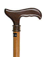 Brown Wengewood Derby Childs Walking Cane 27.5" - Canes Galore