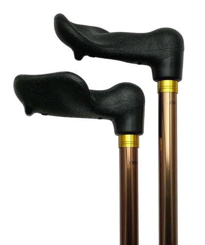 Palm Grip Adj BRONZE 29-37" LEFT, 7/8" shaft - Canes Galore