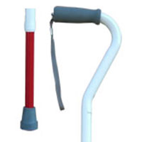 Offset Cane for the Visually Impaired, supports to 250 lbs, adjustable 30"-39" - Canes Galore