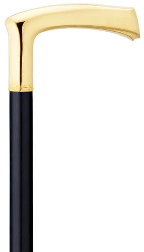 Ladies' Luxury 14kt Gold Plated "L" shaped handle Walking Cane - Canes Galore