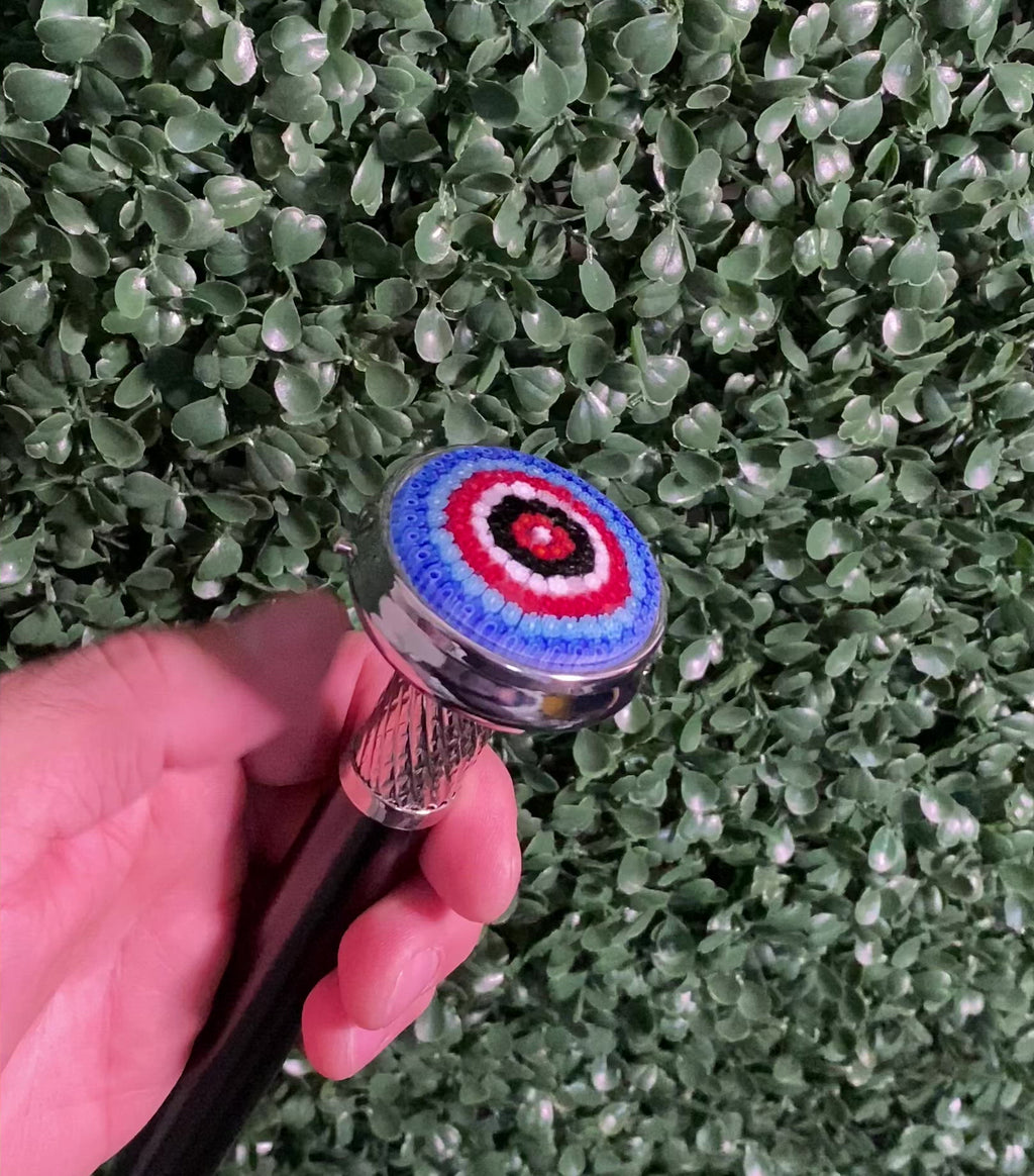 New!  MILLEFIORI Pillbox Walking Cane