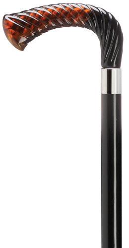 Shell "L" Unisex Rope Twist Walking Cane 36" - Canes Galore
