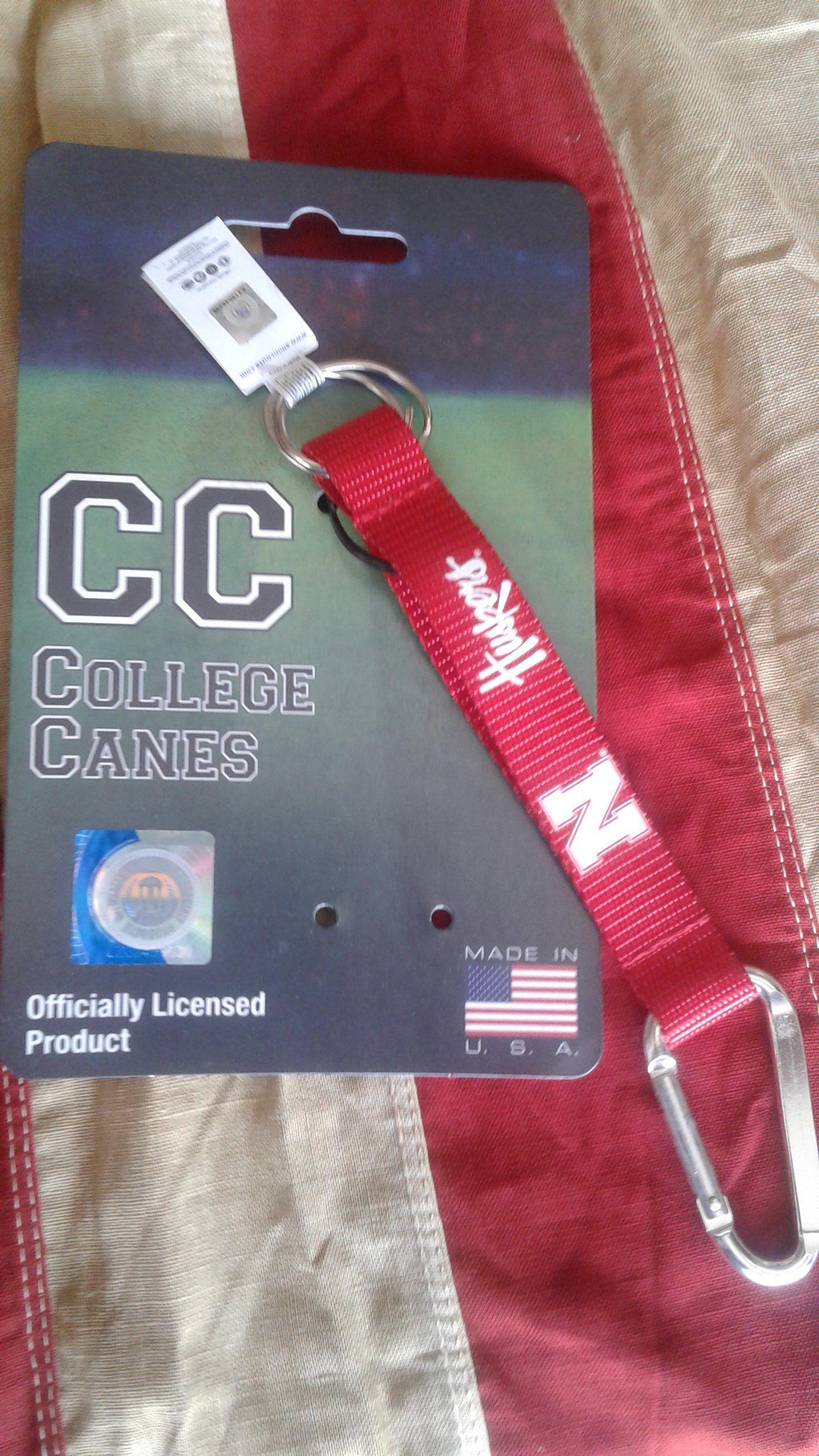 College Canes Nebraska Huskers Red Adjustable Cane with Strap - Canes Galore