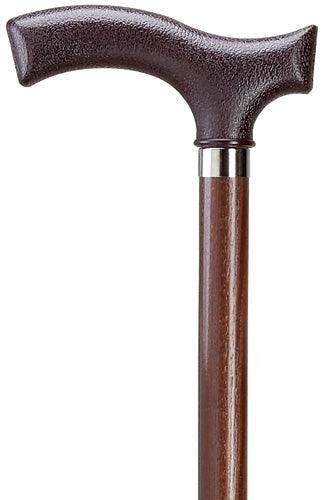 FRITZ molded Brown nylon handle, hardwood shaft men's 36" - Canes Galore