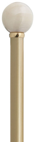 Ivory Ball Wedding Walking Stick, Champagne hardwood shaft 36