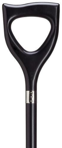 HAND CARVED WOOD SHOVEL SHAPED HANDLE WALKING CANE, 36