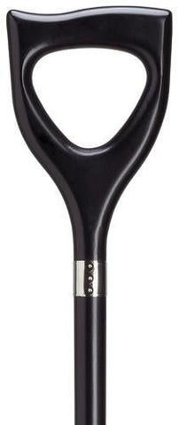HAND CARVED WOOD SHOVEL SHAPED HANDLE WALKING CANE, 36