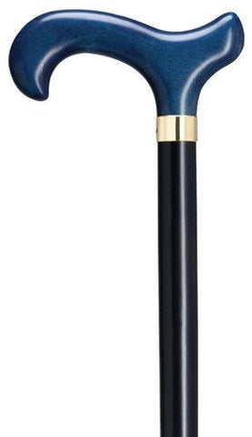 Black and Blue Derby Walking Cane, hardwood Men's 36