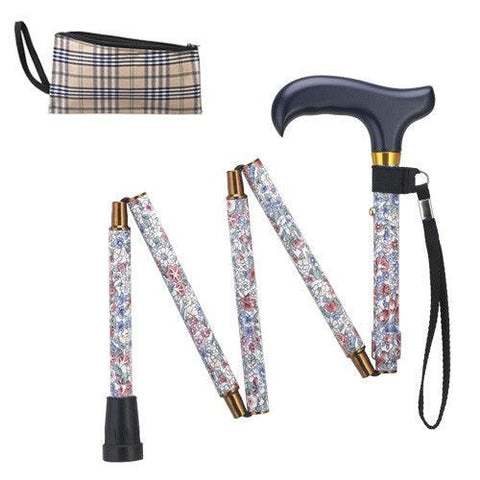 Cool Blue Pediatric Offset Cane, adj 25.5-30.5