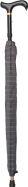 Plaid Umbrella Derby Adj Walking Cane w/ Auto Spring 34-36" - Canes Galore