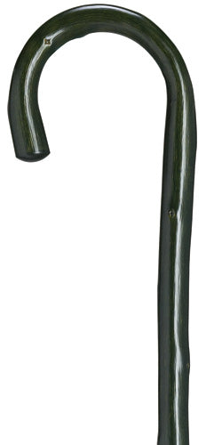 Irish Logan Green Natural Chestnut Walking Cane, extra-heavy 1" crook 36" - Canes Galore