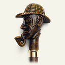 Sherlock Holmes, detective molded handle walking stick 36