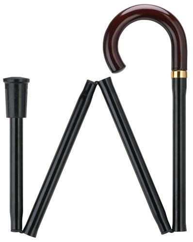 Crook Adjustable Folding Travel Walking Cane, 33-37" - Canes Galore