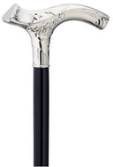 Distinguished Silver Alpacca HM Embossed Fritz, Black Maple Wood Shaft 36